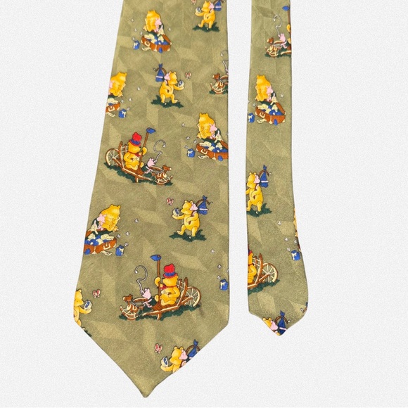 Classic Pooh Winnie The Pooh Tie Silk Piglet Disney Business Wear - Picture 6 of 6